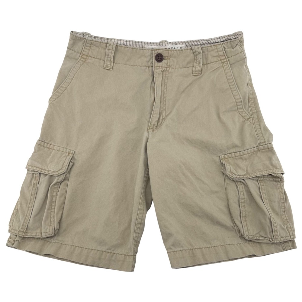Aeropostale‎ Cargo Shorts Mens 32 Tan Khaki Cotton Utility Multi Pocket LXLTBA1